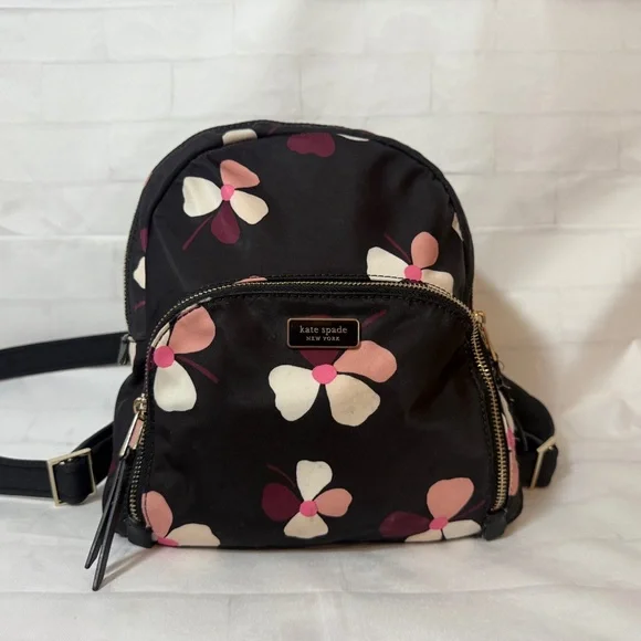 Kate Spade Black Floral Women's Backpack - Picture 8 of 10